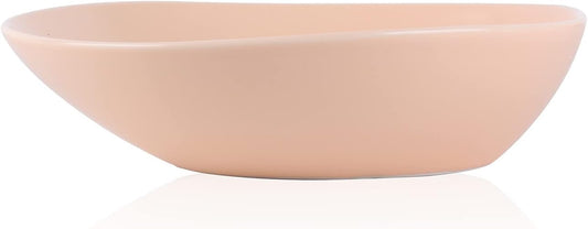 Stone Lain Delilah 8-inch Bowl 6-Piece Dish Set, Porcelain, Pastel Orange