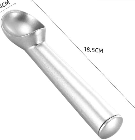 Ice Cream Scoop with Comfortable Handle - Professional Ice Cream Scooper for Gelato, Sorbet, Cookie Dough, Melon, Frozen Yogurt - Dishwasher Safe Metal Kitchen Tool
