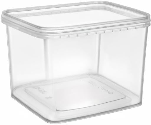 NYHI 64 oz 20 Large Pack Square Clear Deli Containers with Lids Disposable BPA Free Plastic Food Storage Containers with Lids Airtight for Meal Prep Take Out Kitchen