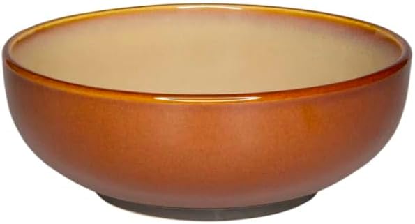 Sango 16-Piece Stoneware Dinnerware Set for 4, Reactive Glaze on Earthy Brown Plates and Bowls Sets, Ceramic Dish Set, Glossy Dishes & Coffee Mugs for Daily Dining, Microwave & Dishwasher Safe, Nova