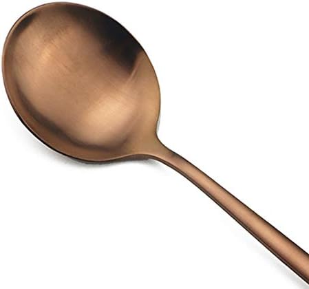 60-Piece Modern Matte Silverware Set, Uniturcky 304 Stainless Steel Flatware Cutlery Set, Elegant Kitchen Utensils Service For 12, Includes Dinner Knives/Spoons/Forks, Copper Satin Finish