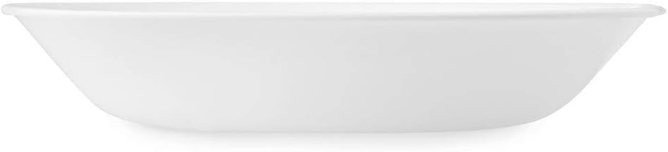 Corelle Vitrelle 6-Piece Bowl Set Triple Layer Glass and Chip Resistant, 20-Oz Lightweight Round Bowls, Winter Frost White