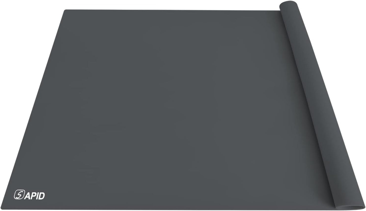 Extra Large Silicone Mat 36" x 24" Place Mats, Heat Resistant Mat for Kitchen Countertop Protector, Thick Placemats Washable Silicone Mats for Kitchen Counter Mat Dining Table Mat, Darkgrey, Sapid