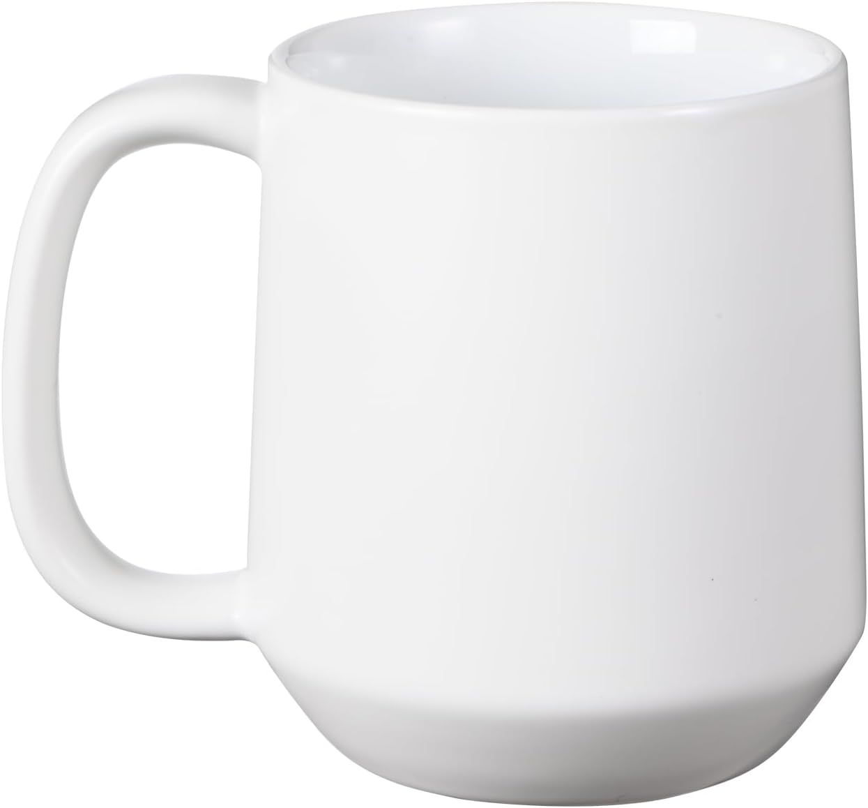 Miicol 16 oz Large Ceramic Coffee Mug, Tea, Mulled Drinks Cup, Gift for Office Staff or Home Using, Microwave and Dishwasher Safe, Frosted Surface, White