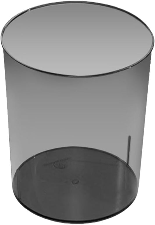 Bathroom Trash Can 8.7 x 7.1 x 9.8 Inch Small Trash Can Plastic Wastebasket Large Capacity Grey Round Garbage Can for Bathroom Bedroom Office Kitchen Dorm Room (L)