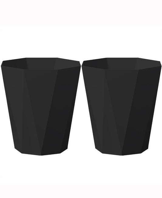 Small Trash Can 2.6 Gallon Bathroom Garbage Can Waste Basket Recycling Bin for Toilets Dorms Kitchens, Black
