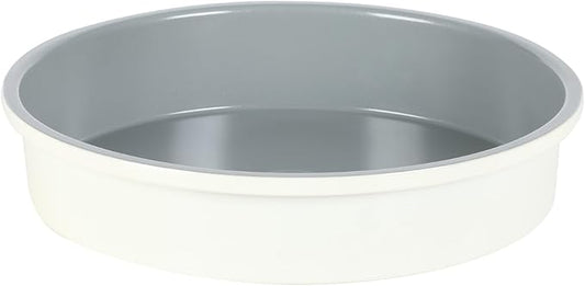 SUR LA TABLE Kitchen Essentials Bake Sale 9 Inch PFOA, PFAS, PTFE Free Nonstick Round Cake Pan - Linen White