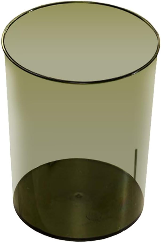 Bathroom Trash Can 8.7 x 7.1 x 9.8 Inch Small Trash Can Plastic Wastebasket Large Capacity Green Round Garbage Can for Bathroom Bedroom Office Kitchen Dorm Room (L)