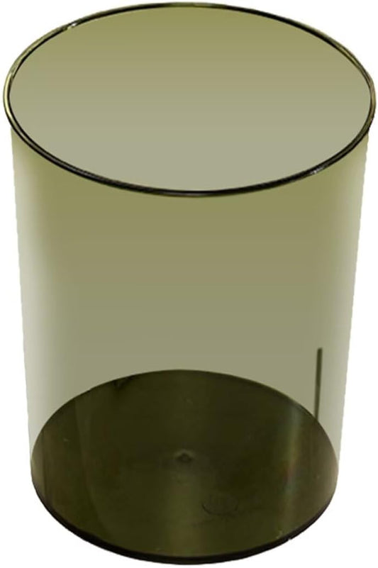 Bathroom Trash Can 8.7 x 7.1 x 9.8 Inch Small Trash Can Plastic Wastebasket Large Capacity Green Round Garbage Can for Bathroom Bedroom Office Kitchen Dorm Room (L)