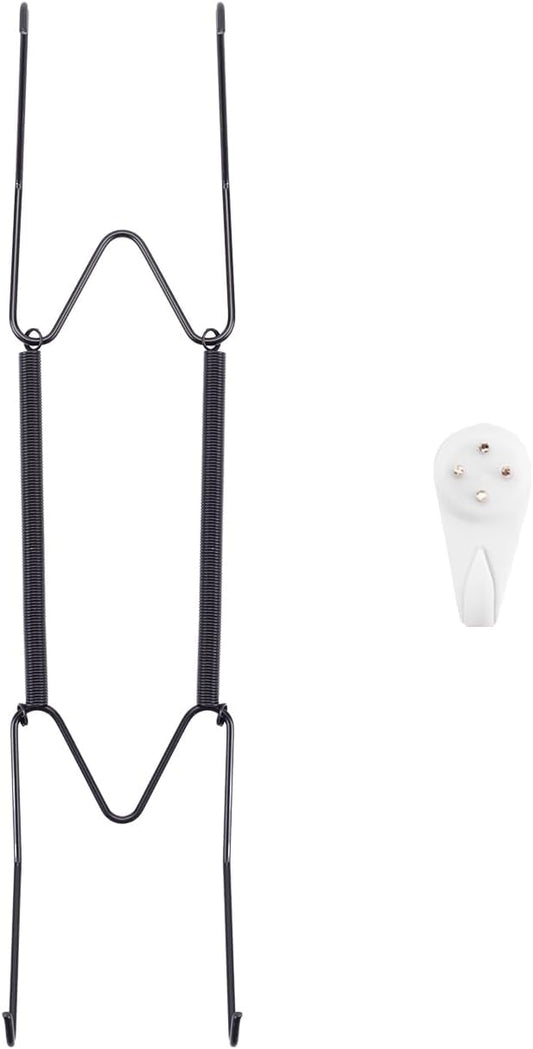 Bilillo Plate Hangers for The Wall, Suitable for 9''-11'' Decorative Plate,Invisible Heavy Duty Wire Plate Holder with Wall Hooks, Plate Hangers for Displaying Plates, Platter, Dish (Black)