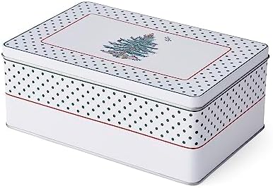 Spode Christmas Tree Polka Dot Mug & Coaster Set with Tin Box (5-Piece Set) - Festive Holiday Gift Set for Tea Lovers - Elegant Porcelain Mugs & Cork-Backed Coasters - Dishwasher & Microwave Safe