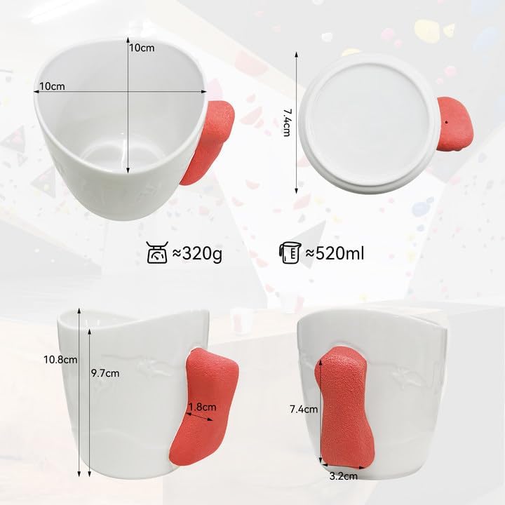 TWO STONES Rock Climbing Mug | Rock Climbing Coffee Mug | Climber Mug as Rock Climbing Gift for Climbers, Safe for Dishwasher and Microwave