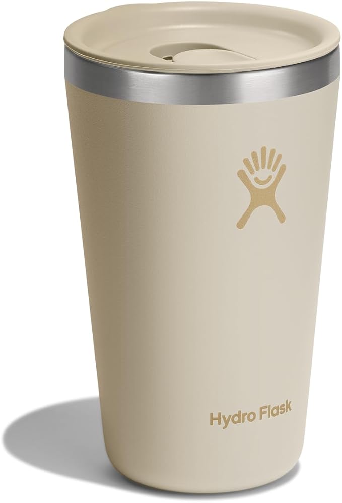 Hydro Flask All Around Tumbler Press-in Lid, Insulated Travel Mug, Stainless Steel Coffee Cup 16 Oz Coconut Cream