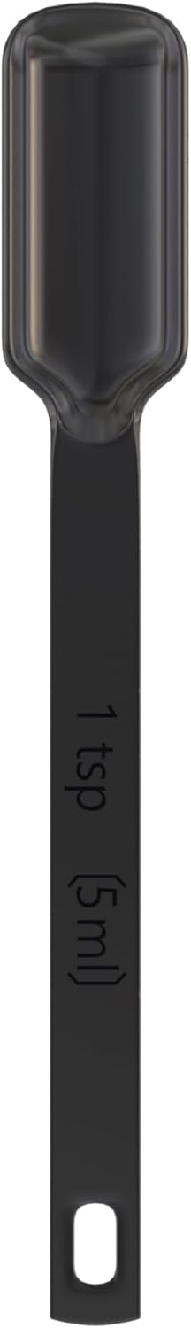 Color Up Premium 1 Teaspoon Measuring Spoon (5 ml) - Stainless Steel Black Finish, Accurate TSP for Wet & Dry Ingredients - One Single Tea Spoon