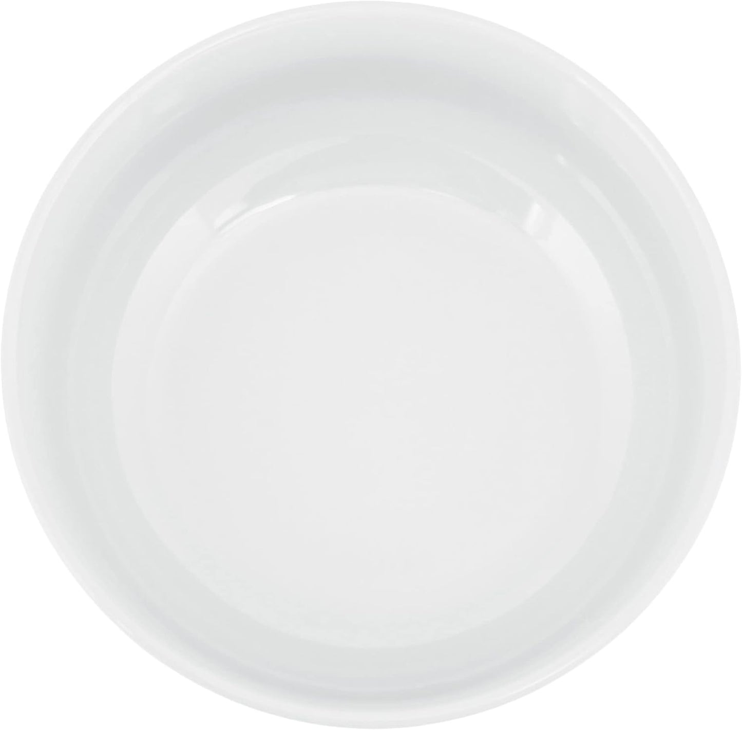 Elanze Designs Bistro Glossy Ceramic 7 inch Dinnerware Bowls Set of 4 - Perfect for Everyday uses from Pasta to Salad, Cereal to Ice cream, Ramen to Pho, White