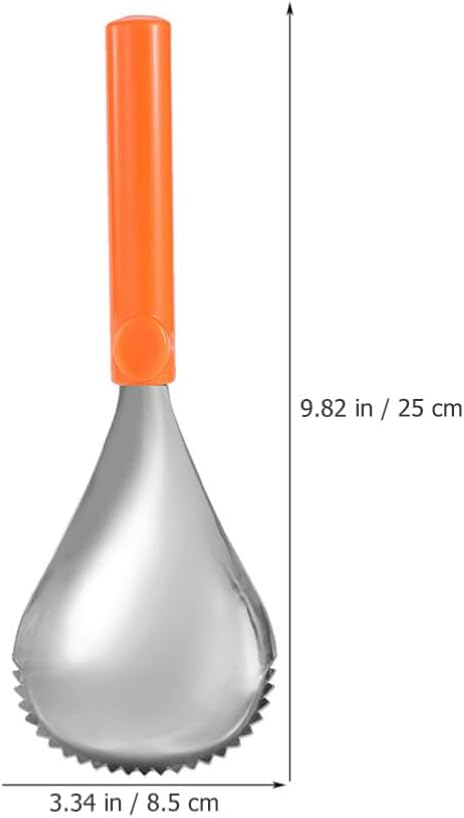 Serrated Spoon Fruit Corer Serrated Edge Fruit Scraper Pumpkin Core Remover Scoop Pumpkin Pulp Separator Pear Pitter Fruit Vegetable Corer for Home Kitchen Pumpkin Corer Scooper