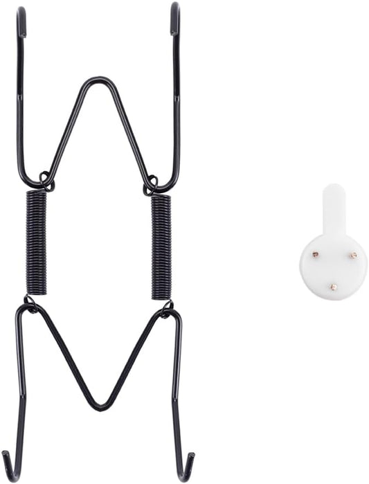 Bilillo Plate Hangers for The Wall, Suitable for 4''-5'' Decorative Plate,Invisible Heavy Duty Wire Plate Holder with Wall Hooks, Plate Hangers for Displaying Plates, Platter, Dish (Black)