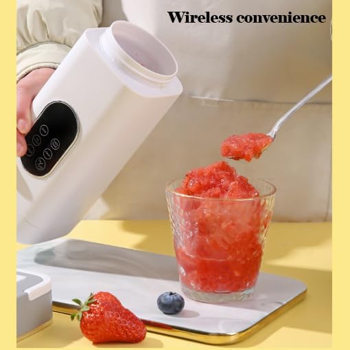 Hualisen Portable Blender for Smoothies Juice,420ML Insulated Juicer with Storage Pouch, 12 Blades Juice Cup USB-C Rechargeable,Cordless Personal Blender for Shakes and Smoothies (ZJ/Black)