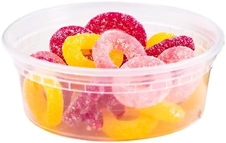 EDI [8 OZ, 25 Sets] Plastic Deli Food Storage Containers with Airtight Lids | Microwave-, Freezer-, Dishwasher-Safe | BPA Free | Heavy-Duty | Meal Prep | Leakproof | Recyclable