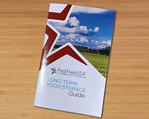 PackFreshUSA: 50 Pack - 7 Mil - Pint Seal-Top Stand Up Mylar Bags - 100cc Oxygen Absorbers - Heat Seal - Long-Term Food Storage