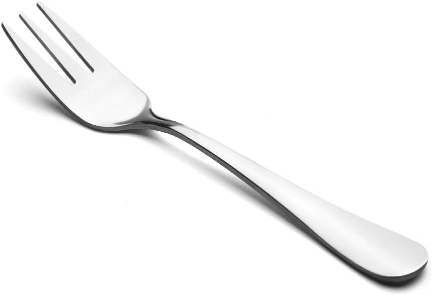 Snamonkia Small Appetizer Forks and Demitasse Spoons Stainless Steel Set of 12, 5.4 Inches, Salad Dessert Coffee Cocktail Espresso Flatware