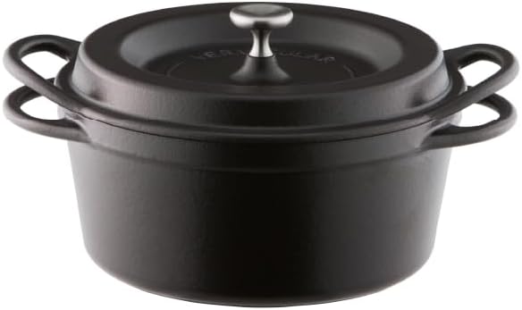 Vermicular Oven Pot | Non-Toxic Enameled Cast Iron Pot | 18cm (1.8 Qt) | Oven-safe | Induction-compatible | Dutch Oven | Made in Japan | Serves 1-2 | Matte Black