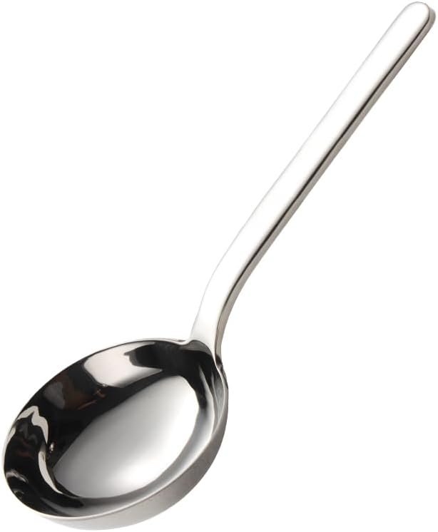 Thick Heavy Large ladle,18/10 Stainless Steel Scoop spoon for flour,soybeans,stews,and other liquid dishes 10 inch 1Pack