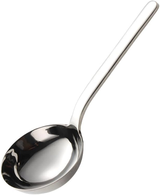 Thick Heavy Large ladle,18/10 Stainless Steel Scoop spoon for flour,soybeans,stews,and other liquid dishes 10 inch 1Pack