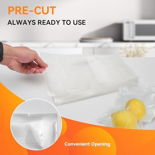 Wevac 6''x10'' and 8''x12'' 300 Count, Vacuum Sealer Bags Keeper, PreCut Bags, Ideal for Food Saver, BPA Free, Commercial Grade, Great for Storage, Meal prep and Sous Vide