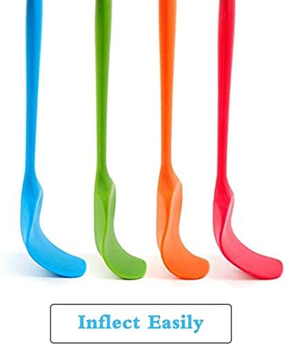 4 Piece Silicone Spatulas Heat Resistant 11inch Large Rubber Spatulas for Baking, Cooking, and Mixing Non-Stick Flexible Seamless Spatula with Stainless Steel Core
