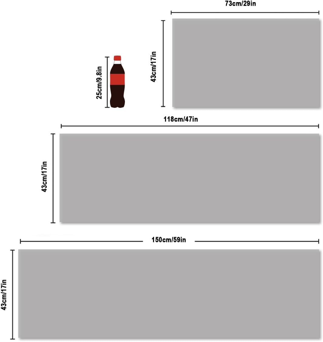 Artoid Mode Washable Non Skid Kitchen Rugs and Mats Doormat, Absorbent Door Mat Rugs for Kitchen Floor Front of Sink Hallway Black 17x47 Inch