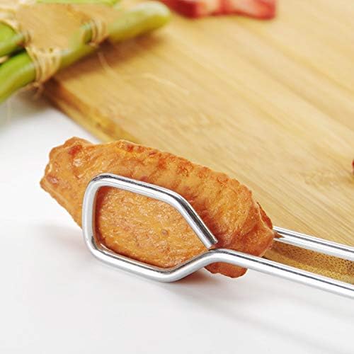 Food Tongs, Feeyei Heavy Duty Stainless Steel Kitchen Tongs for Cooking, Barbecue, Serving Scissors Tongs 10 Inches 2 packs (Red)