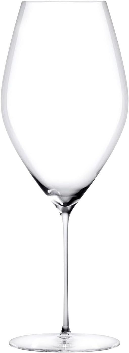 NUDE Red Wine Glass, Stem Zero Grace – Crystal Large Long Stem Wine Glass for Medium to Full Bodied Red Wines, Curvaceous Bowl, Lead-Free, Dishwasher Safe, 27 oz