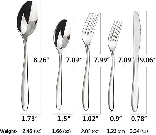 Ramddy 18/10 Stainless Steel Flatware Set for 12, Silverware Set