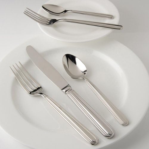 Fortessa Metropolitan 18/10 Stainless Steel Flatware, 5 Piece Place Setting, Service for 1