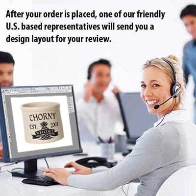 RAINBEAM Rustic Pineapple 2 Gallon Personalized Pineapple Ceramic Food Storage Container