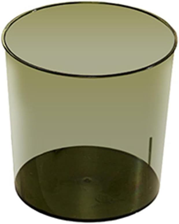 Bathroom Trash Can 6.5 x 5.7 x 6.1 Inch Small Trash Can Plastic Wastebasket Large Capacity Green Round Garbage Can for Bathroom Bedroom Office Kitchen Dorm Room (S)