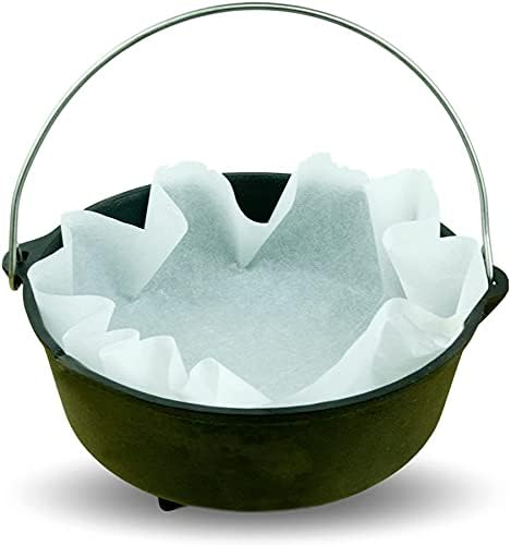 CampLiner Disposable Dutch Oven Liners – 20 Pack Extra-Thick Parchment Paper Rounds for 10”–14” Cast Iron Dutch Ovens | Eco-Friendly, Easy Cleanup Liners for Camping, Baking, & Outdoor Cooking