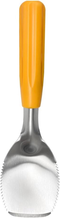 Heavy Duty Pumpkin Corer and Pulp Scooper | Manual Carving Tool with Grip Handle | Fruit and Vegetable Core Remover Scraper for Halloween Pumpkin