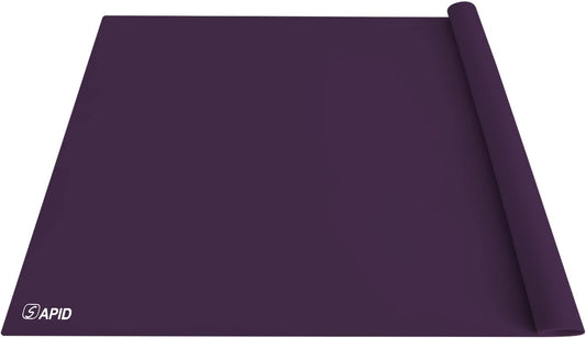 Extra Large Silicone Mat 36" x 24" Place Mats, Heat Resistant Mat for Kitchen Countertop Protector, Thick Placemats Washable Silicone Mats for Kitchen Counter Mat Dining Table Mat, Purple, Sapid