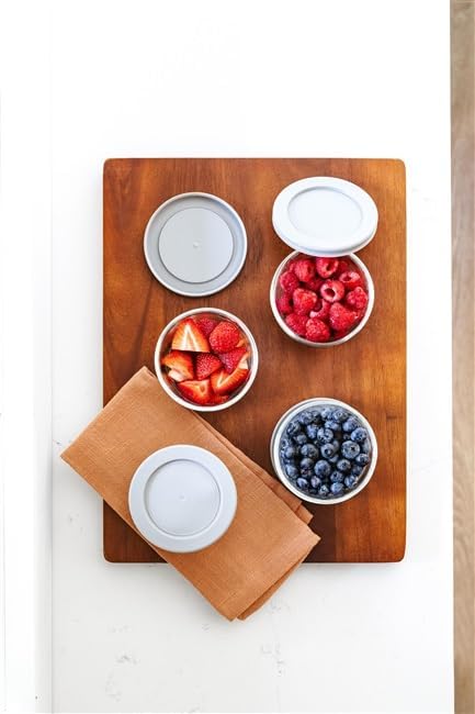 DURA LIVING 16-Piece Glass Food Storage Containers Set (8 Containers + 8 BPA-Free Lids) | 1-Cup, Leakproof | Microwave, Freezer, Oven & Dishwasher Safe | Ideal for Meal Prep & Pantry Organization