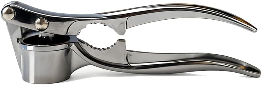 1 Pack Garlic Press, Heavy-Duty Rust-Resistant Garlic Mincer & Crusher with Ergonomic Handle, Easy Squeeze, Easy Clean, Dishwasher Safe