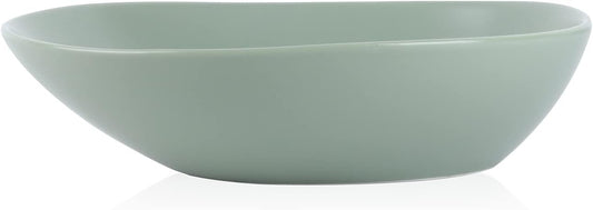 Stone Lain Delilah 8-inch Bowl 6-Piece Dish Set, Porcelain, Honeydew