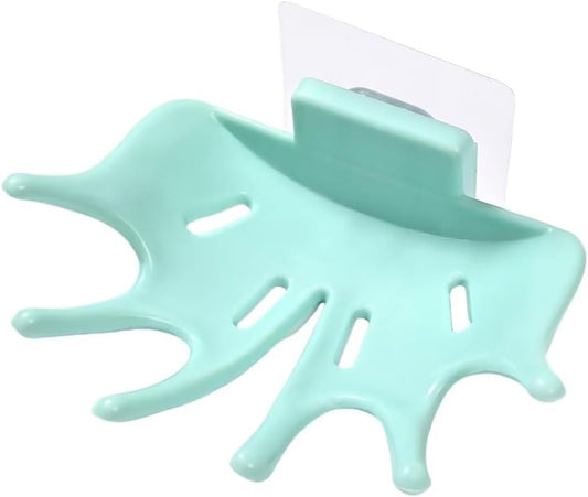 Creative Soap Holder for Shower - Wall Mounted Bathroom Soap Dish Organizer with Strong Adhesive Soap Tray for Kitchen Sink, Dish Soap Dispenser Holder,Blue