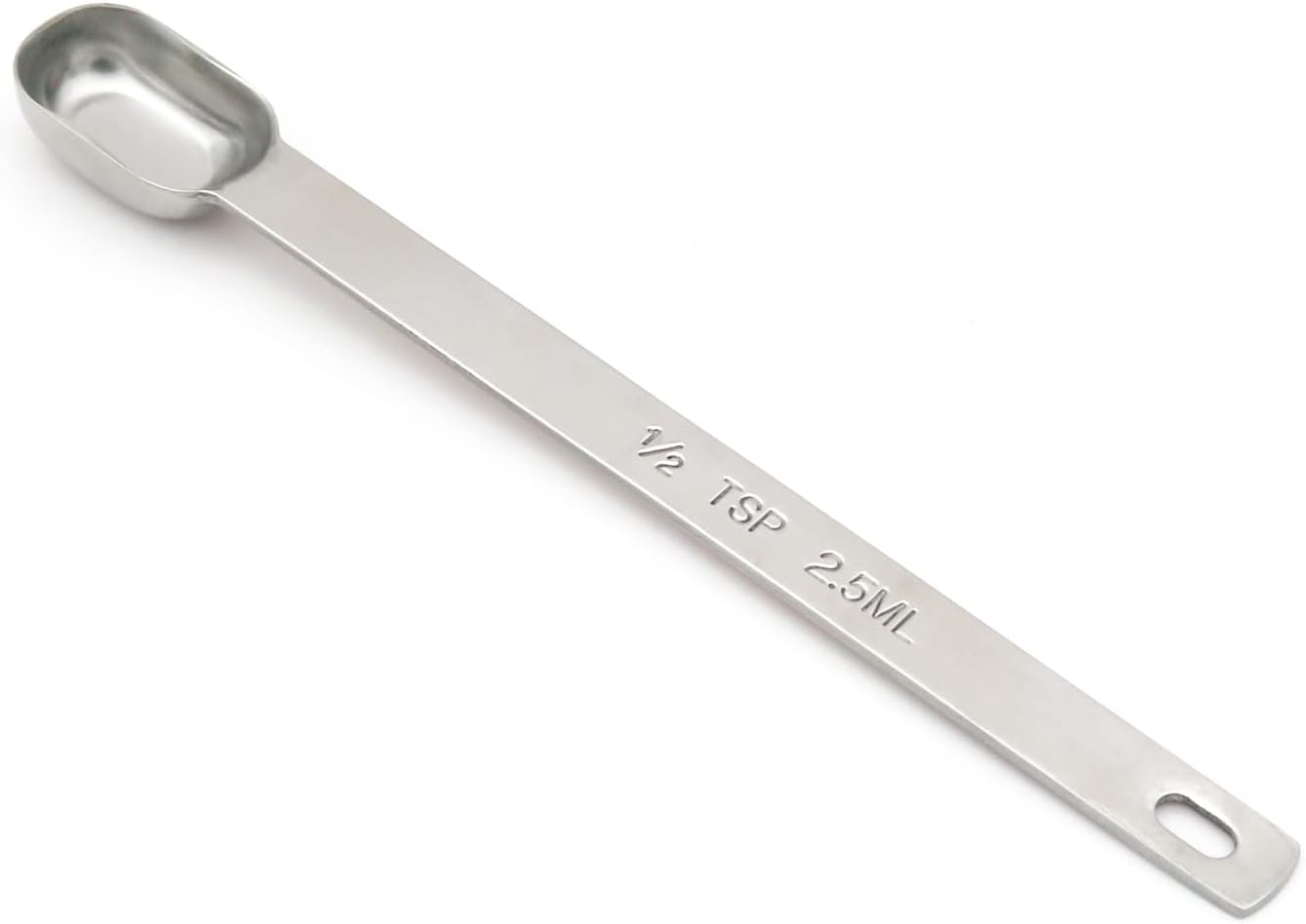 1PCS 1/2tsp (1/6tbsp, 2.5ml) Single Measuring Spoon, Stainless Steel Long Handle Individual Teaspoons Only