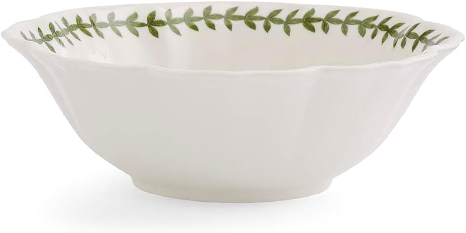 Portmeirion Botanic Garden Lotus Blossom Bowl, African Daisy Illustration, 6" Porcelain Floral Dish for Side, Snack or Dessert Use - Microwave, Oven, Freezer & Dishwasher Safe