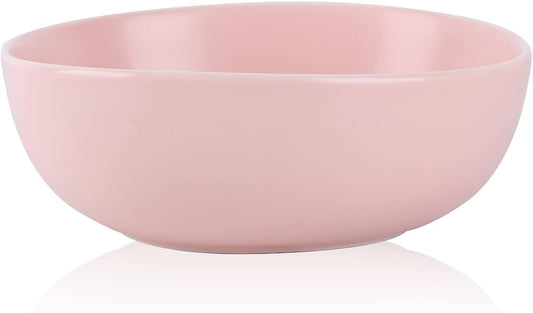 Stone Lain Delilah 6-inch Bowl 6-Piece Dish Set, Porcelain, Blush
