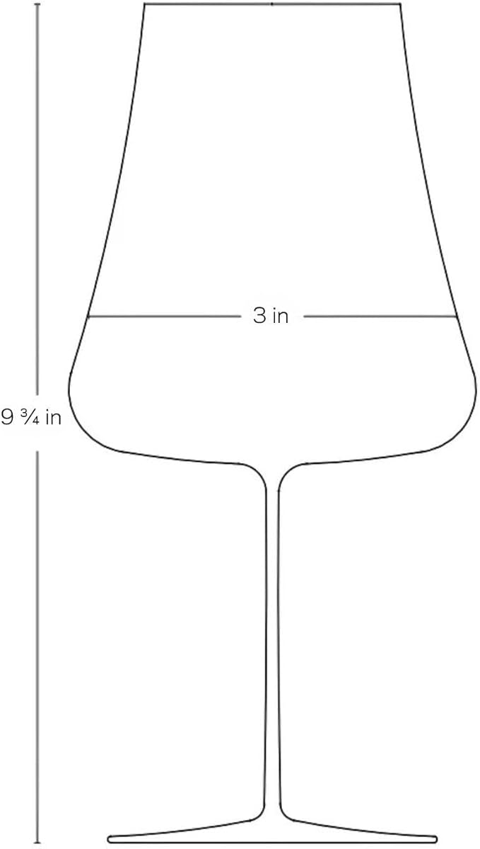 NUDE Red Wine Glass, Stem Zero Volcano – Crystal Large Long Stem Wine Glass for Medium to Full Bodied Red Wines, Tapered Bowl, Lead-Free, Dishwasher Safe, 33 3/4 oz