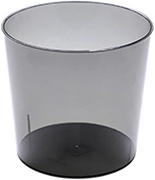 Mini Trash Can 6.5 x 5.7 x 6.1 Inch Small Trash Can Plastic Wastebasket for Bedroom Office Nightstand Kitchen Grey (S)