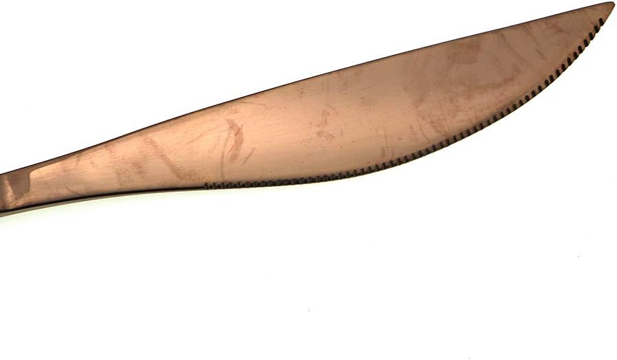 JASHII Mirror Polished Rose Gold 20-Piece SUS304 Stainless Steel Flatware Set,Silverware Set Dinner Knife Fork Spoon Dessert Fork Salad Spoon Service for 4